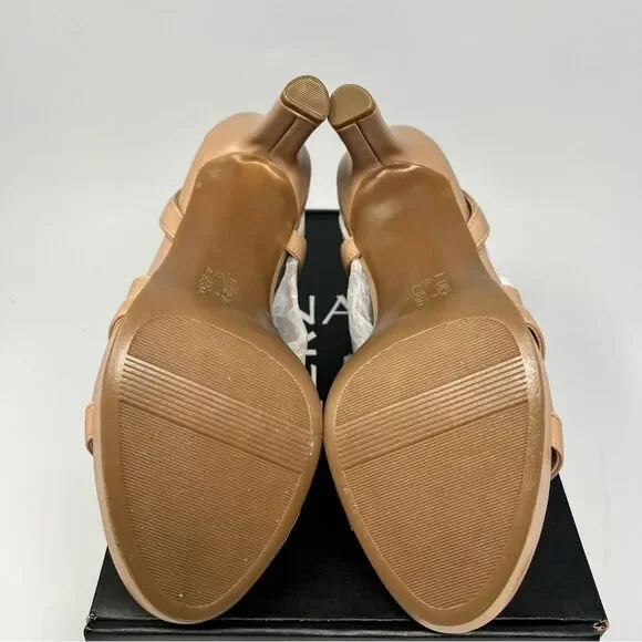 Elegant Tan Strappy Heels - Picture 8 of 10